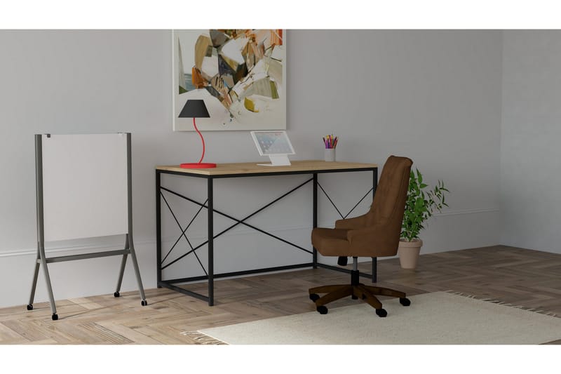 Piaam Skrivebord 121x72x121 cm - Blå - Skrivebord