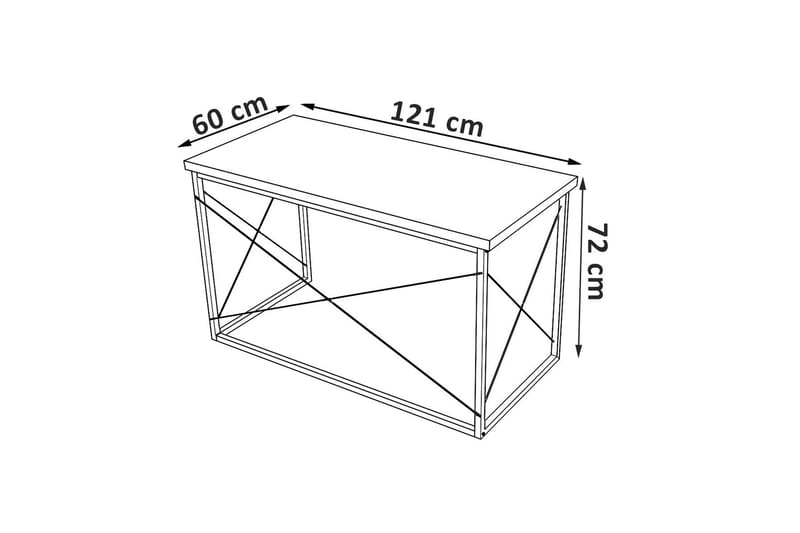 Piaam Skrivebord 121x72x121 cm - Blå - Møbler - Borde - Kontorbord - Skrivebord