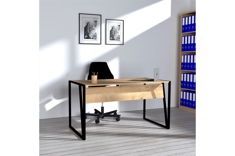 Pradera Skrivebord 140 cm - Brun/Sort - Møbler - Borde - Kontorbord - Skrivebord
