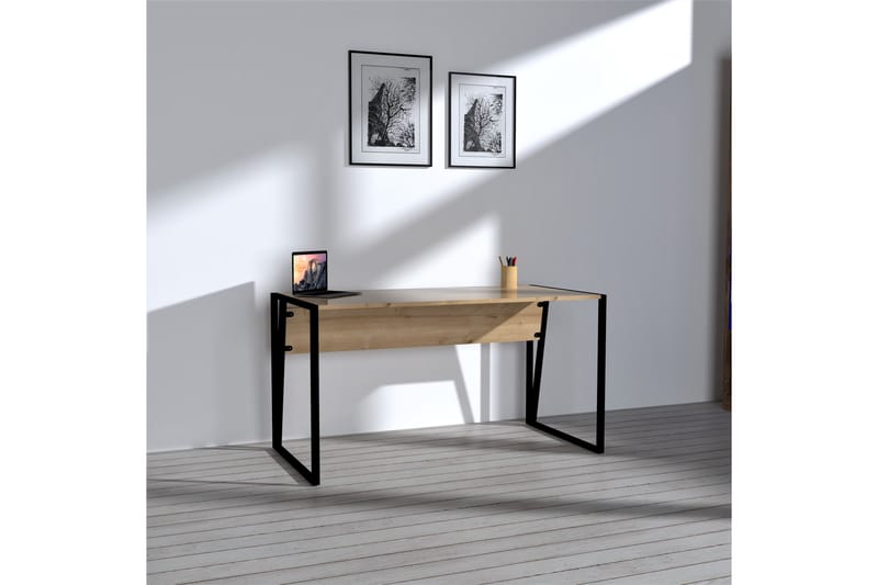 Pradera Skrivebord 140 cm - Brun/Sort - Møbler - Borde - Kontorbord - Skrivebord