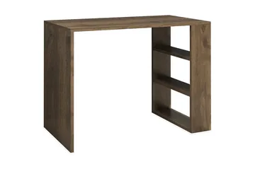 Puqa Design Skrivebord 90 cm med Opbevaring Hylder - Valnøddebrun - Møbler - Borde - Kontorbord - Skrivebord