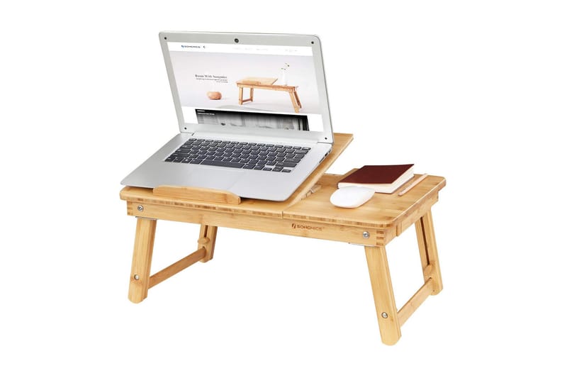 Qrisp Laptop Bord Bambus - Songmics - Skrivebord
