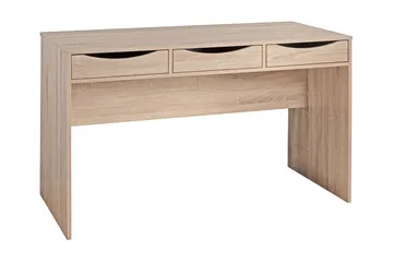 Ryea Skrivebord 120 cm med Opbevaring 3 Skuffer - Natur - Møbler - Borde - Kontorbord - Skrivebord