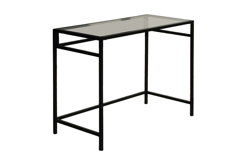Sabani Skrivebord 100 cm - Glas/Røgfarvet/Sort - Møbler - Borde - Kontorbord - Skrivebord