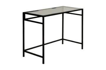 Sabani Skrivebord 100 cm - Glas/Røgfarvet/Sort - Møbler - Borde - Kontorbord - Skrivebord