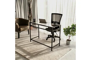 Sabani Skrivebord 100 cm - Glas/Sort - Møbler - Borde - Kontorbord - Skrivebord