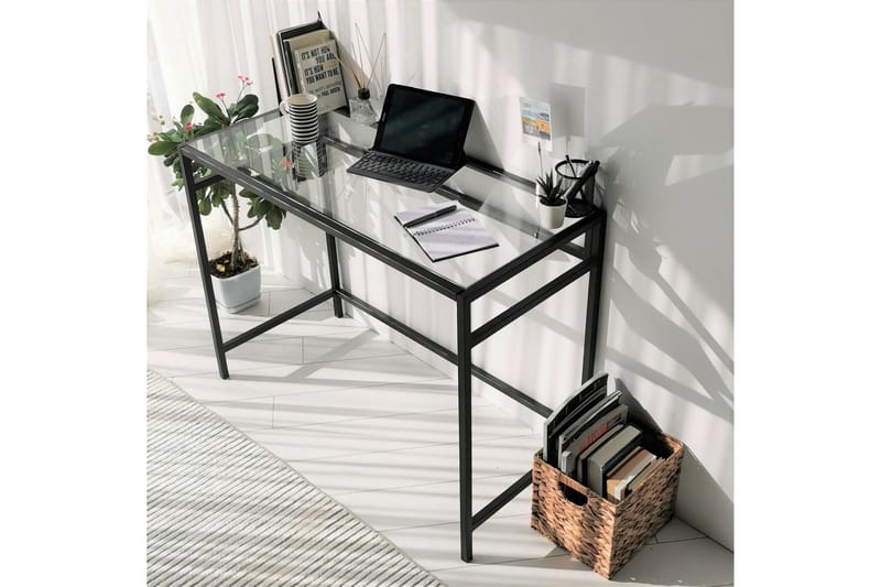 Sabani Skrivebord 100 cm - Glas/Sort - Møbler - Borde - Kontorbord - Skrivebord