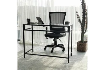 Sabani Skrivebord 100 cm - Glas/Sort - Møbler - Borde - Kontorbord - Skrivebord