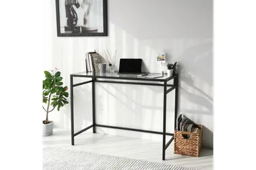 Sabani Skrivebord 100 cm - Glas/Sort - Møbler - Borde - Kontorbord - Skrivebord