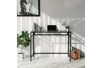 Sabani Skrivebord 100 cm - Glas/Sort - Møbler - Borde - Kontorbord - Skrivebord