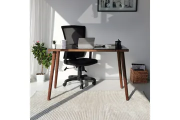 Sabani Skrivebord 110 cm - Glas/Valnøddebrun - Møbler - Borde - Kontorbord - Skrivebord