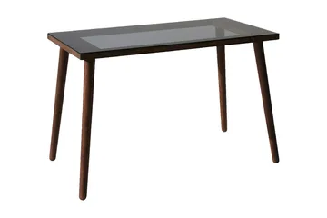 Sabani Skrivebord 110 cm - Glas/Valnøddebrun - Møbler - Borde - Kontorbord - Skrivebord