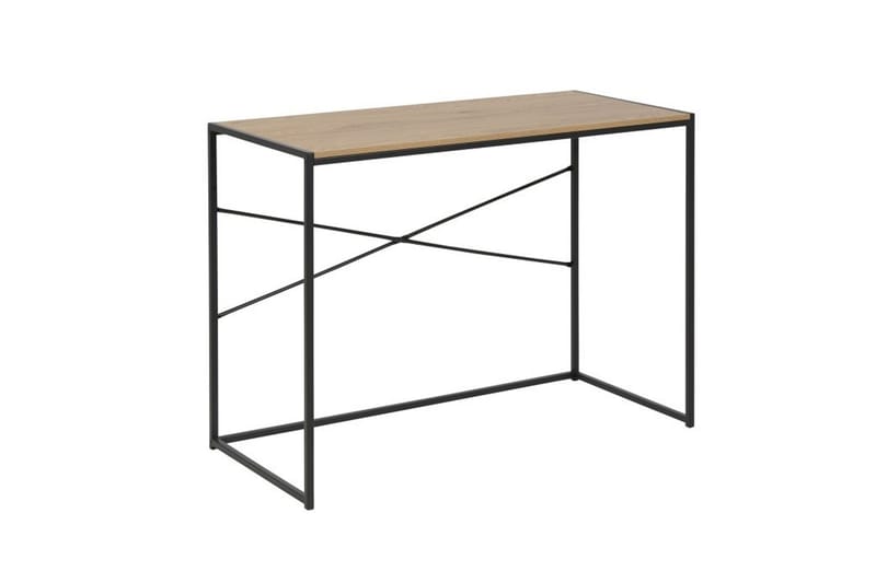 Seaford Skrivebord 100x45x75 cm Eg/Sort - Møbler - Borde - Kontorbord - Skrivebord