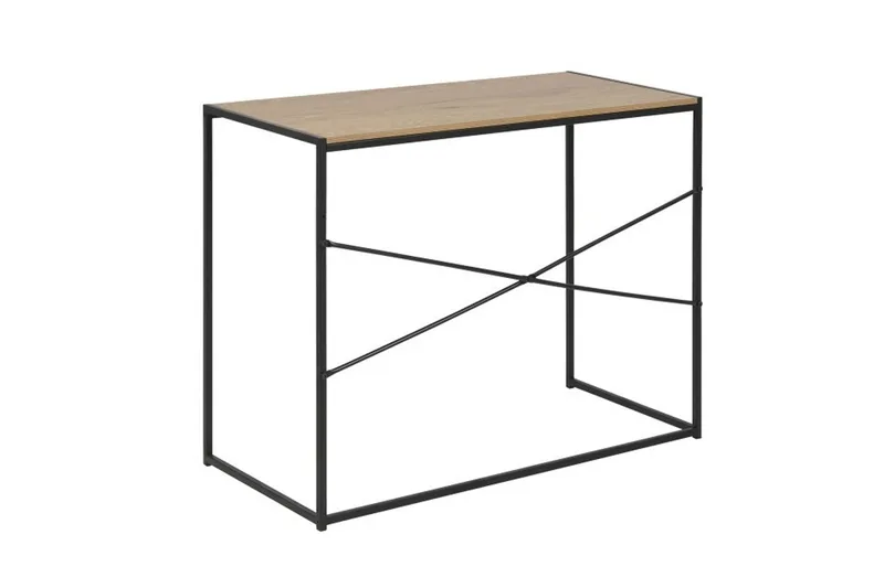 Seaford Skrivebord 100x45x75 cm Eg/Sort - Møbler - Borde - Kontorbord - Skrivebord
