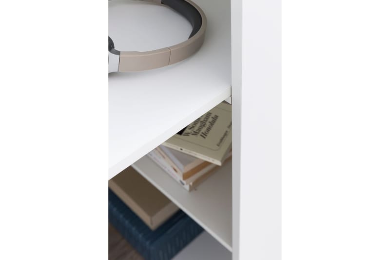 Shuping Skrivebord 120 cm med Opbevaring Hylder - Hvid - Møbler - Borde - Kontorbord - Skrivebord