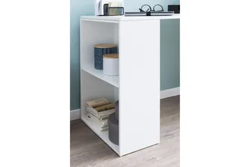 Shuping Skrivebord 120 cm med Opbevaring Hylder - Hvid - Møbler - Borde - Kontorbord - Skrivebord