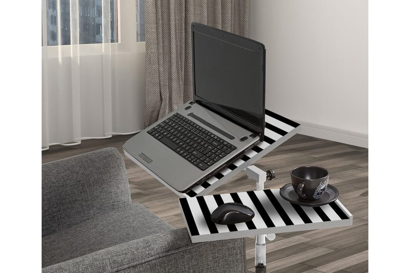 Similton Ståskrivebord 67 cm Tekst Stribet - Hvid - Møbler - Borde - Kontorbord - Skrivebord - hæve-sænke-bord