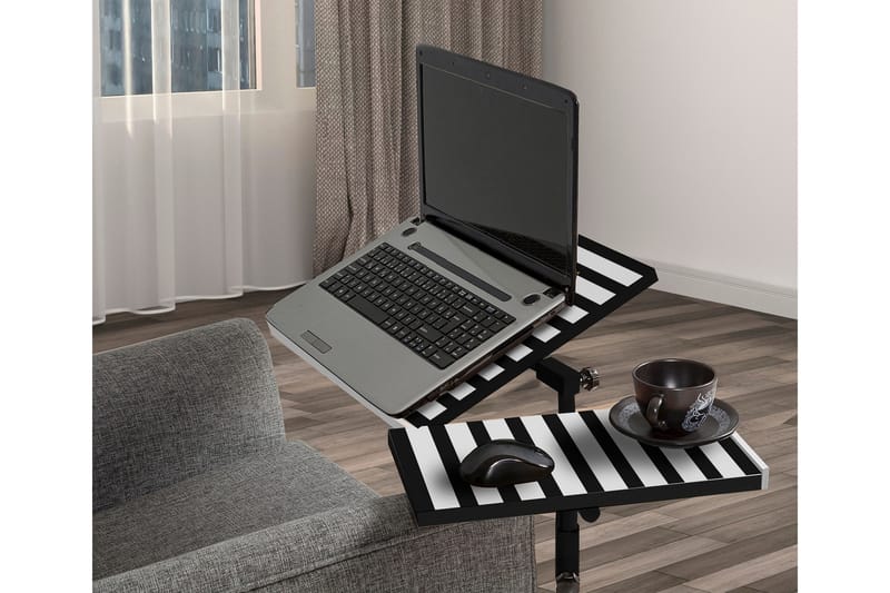 Similton Ståskrivebord 67 cm Tekst Stribet - Sort - Møbler - Borde - Kontorbord - Skrivebord - hæve-sænke-bord