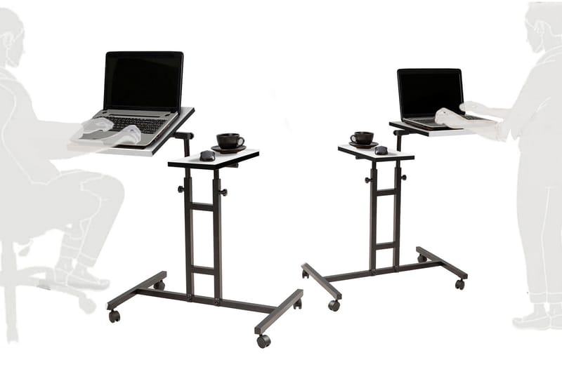 Similton Ståskrivebord 67 cm Tekst Stribet - Sort - Møbler - Borde - Kontorbord - Skrivebord - hæve-sænke-bord