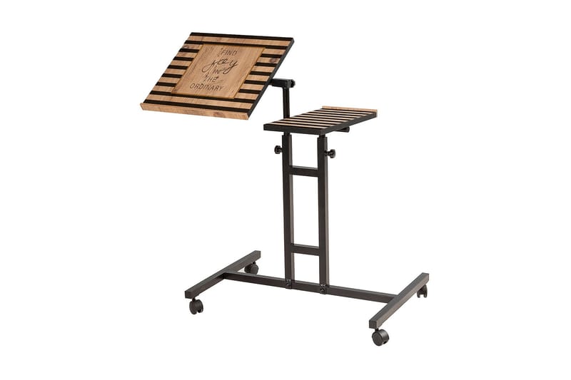 Similton Ståskrivebord 67 cm Tekst Stribet - Træ/natur/Sort - Møbler - Borde - Kontorbord - Skrivebord - hæve-sænke-bord