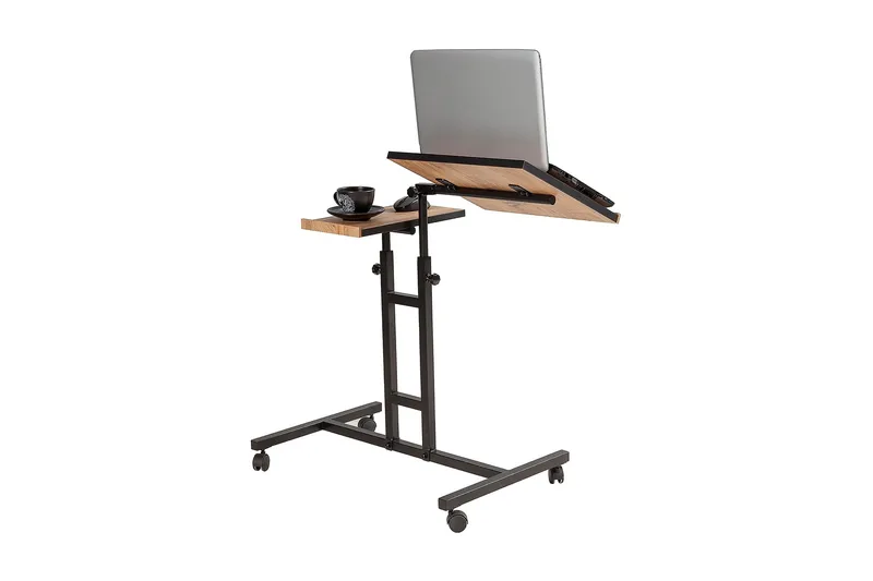 Similton Ståskrivebord 67 cm Tekst Stribet - Træ/natur/Sort - Møbler - Borde - Kontorbord - Skrivebord - hæve-sænke-bord