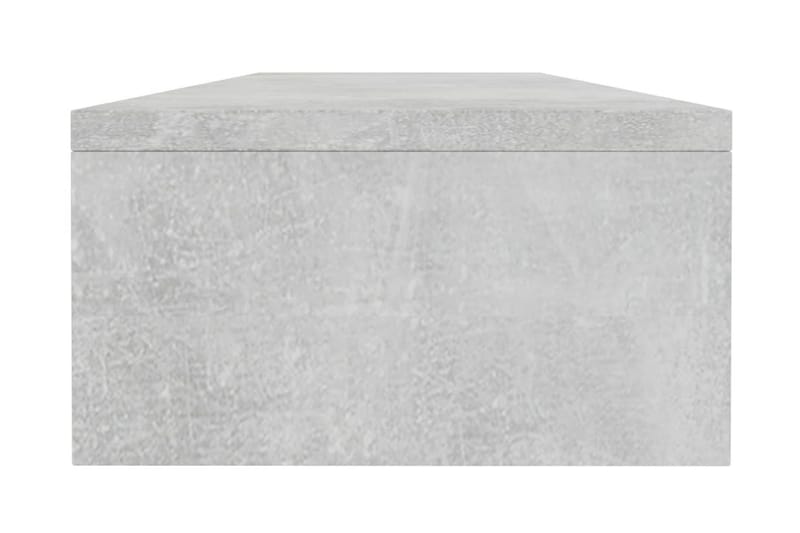 Skærmstander 100 x 24 x 13 cm spånplade betongrå - Grå - Skrivebord