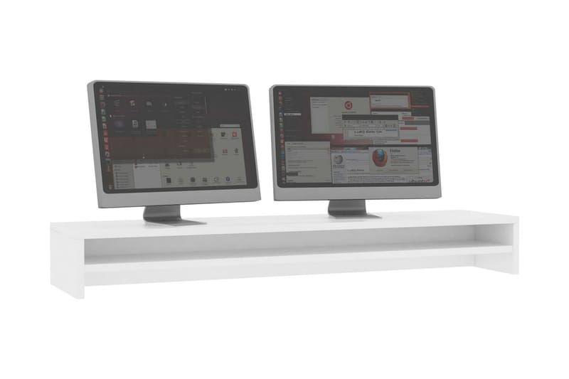 Skærmstander 100 x 24 x 13 cm spånplade hvid - Hvid - Møbler - Borde - Kontorbord - Skrivebord