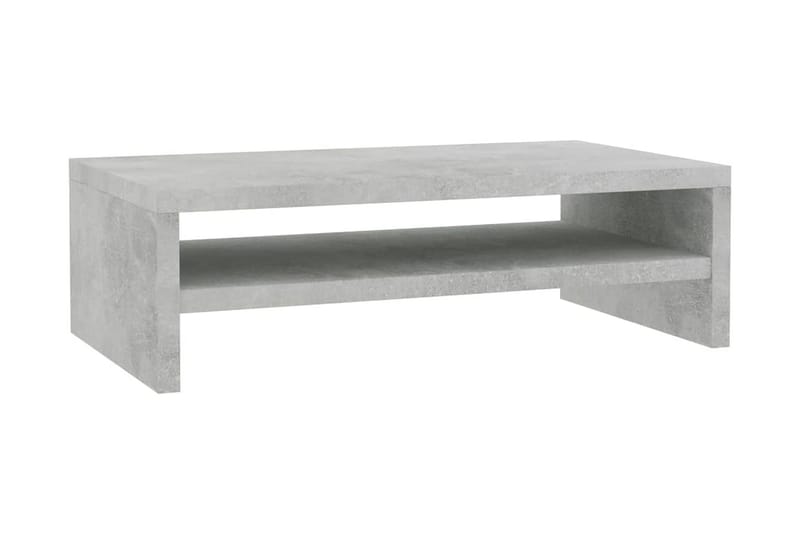 skærmstander 42 x 24 x 13 cm spånplade betongrå - Møbler - Borde - Kontorbord - Skrivebord