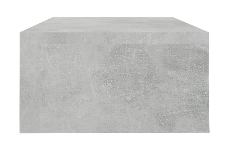 skærmstander 42 x 24 x 13 cm spånplade betongrå - Skrivebord