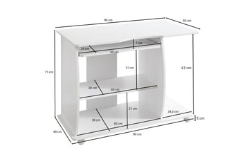 Skrivbord & datorbord Wohnling Vit - Møbler - Borde - Kontorbord - Skrivebord