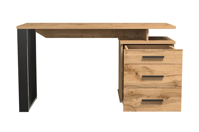 Skrivbord - Sort|Eg - Møbler - Borde - Kontorbord - Skrivebord