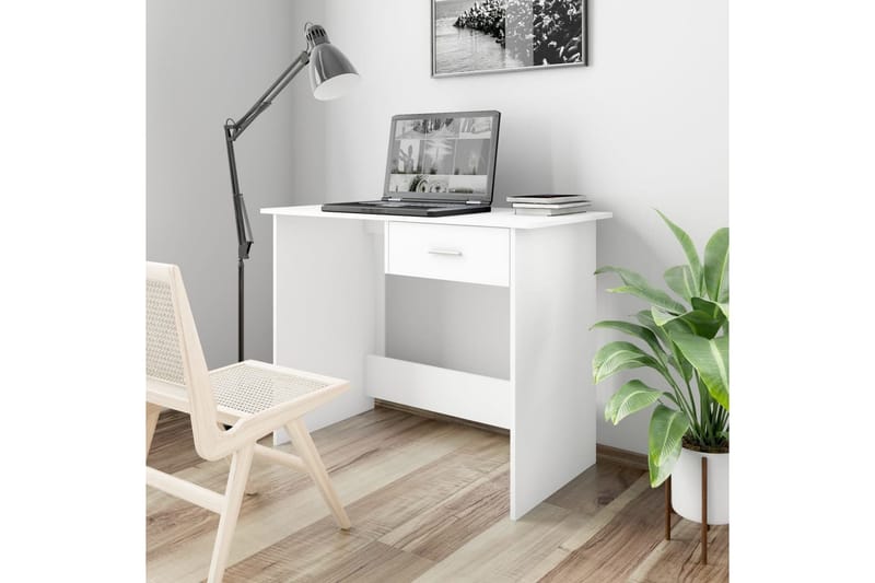 Skrivebord 100 x 50 x 76 cm spånplade hvid - Hvid - Møbler - Borde - Kontorbord - Skrivebord