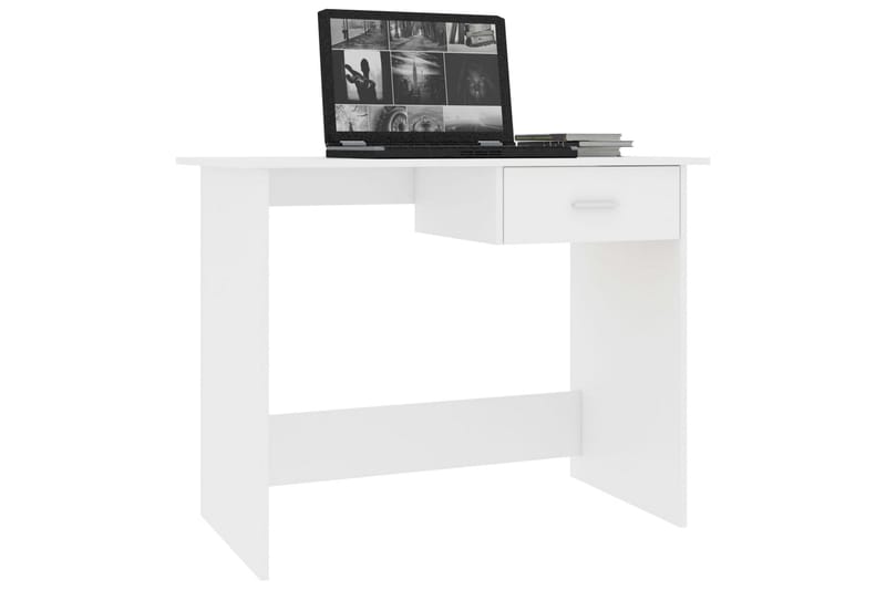 Skrivebord 100 x 50 x 76 cm spånplade hvid - Hvid - Skrivebord