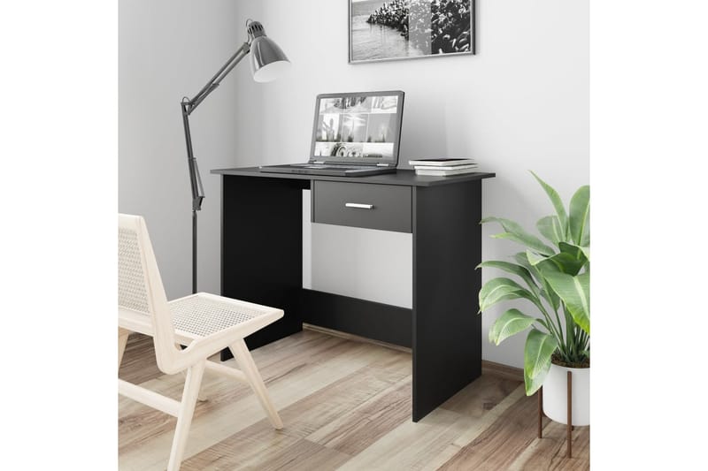 Skrivebord 100 x 50 x 76 cm spånplade sort - Sort - Møbler - Borde - Kontorbord - Skrivebord