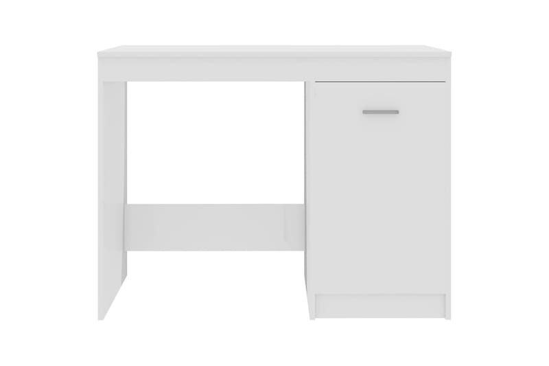 Skrivebord 100x50x76 cm Spånplade Hvid Højglans - Hvid - Møbler - Borde - Kontorbord - Skrivebord