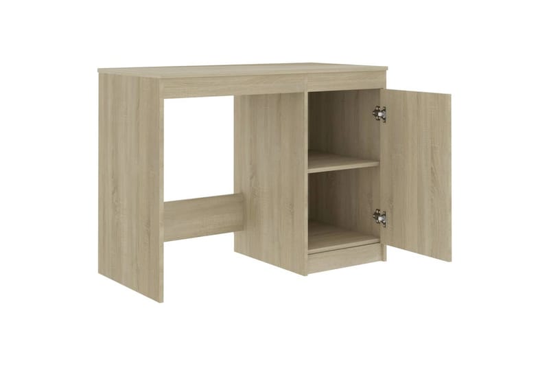 Skrivebord 100x50x76 cm Spånplade Sonoma-Eg - Brun - Møbler - Borde - Kontorbord - Skrivebord