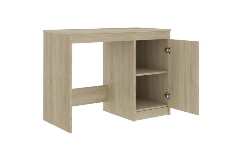 Skrivebord 100x50x76 cm Spånplade Sonoma-Eg - Brun - Skrivebord