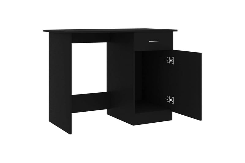 Skrivebord 100x50x76 cm Spånplade Sort - Sort - Møbler - Borde - Kontorbord - Skrivebord
