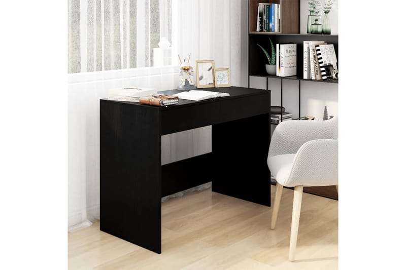 skrivebord 101x50x76,5 cm spånplade sort - Sort - Møbler - Borde - Kontorbord - Skrivebord