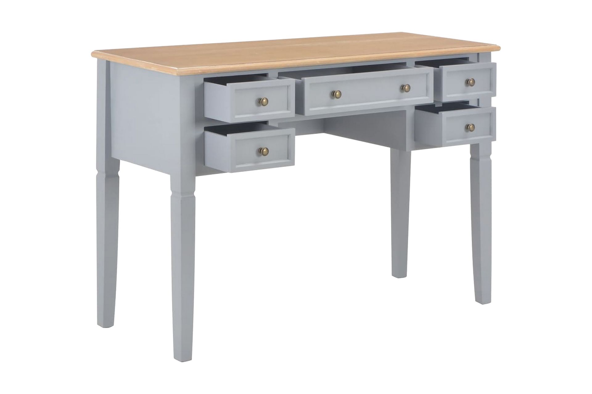 Skrivebord 109,5 X 45 X 77,5 Cm Træ Grå - Grå - Møbler - Borde - Kontorbord - Skrivebord