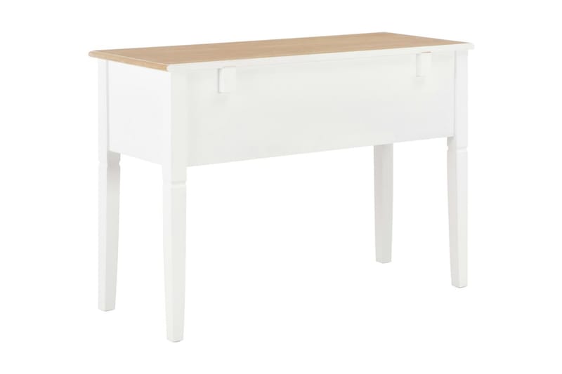 Skrivebord 109,5 X 45 X 77,5 Cm Træ Hvid - Hvid - Skrivebord