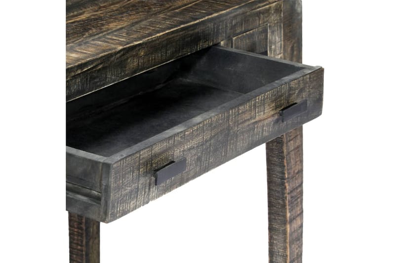 Skrivebord 110 X 50 X 75 Cm Massivt Mangotræ Sort - Sort - Møbler - Borde - Kontorbord - Skrivebord