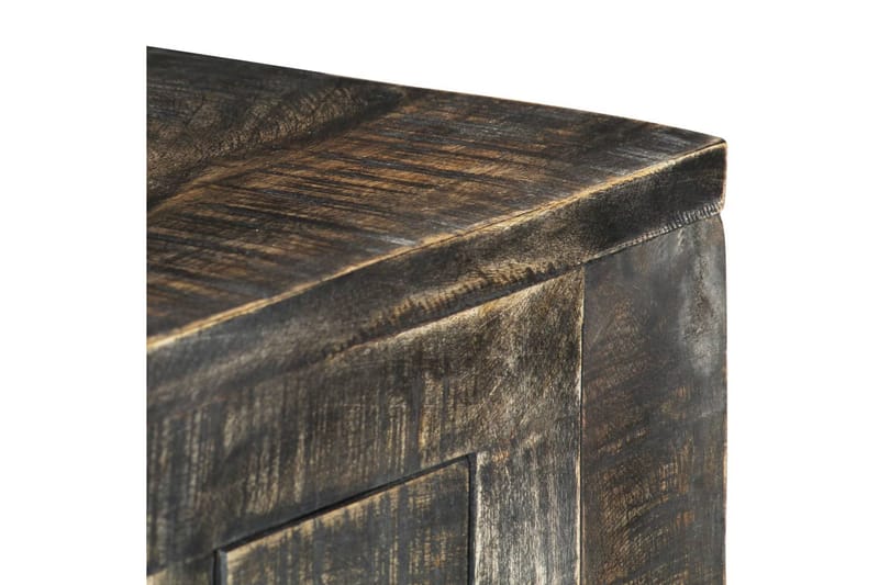 Skrivebord 110 X 50 X 75 Cm Massivt Mangotræ Sort - Sort - Møbler - Borde - Kontorbord - Skrivebord