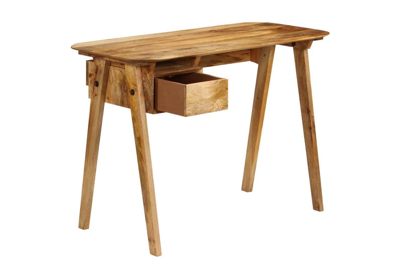Skrivebord 110 X 50 X 76 Cm Massivt Mangotræ - Brun - Møbler - Borde - Kontorbord - Skrivebord