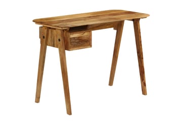 Skrivebord 110 X 50 X 76 Cm Massivt Mangotræ - Brun - Møbler - Borde - Kontorbord - Skrivebord