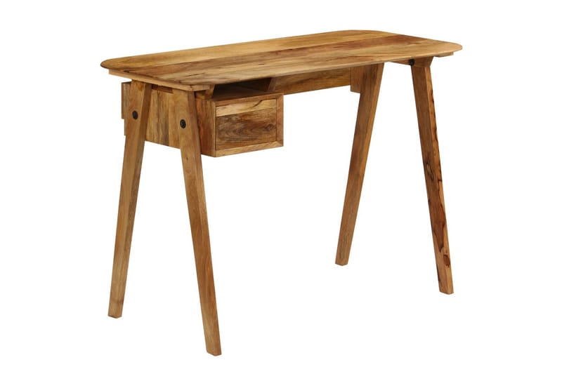 Skrivebord 110 X 50 X 76 Cm Massivt Mangotræ - Brun - Møbler - Borde - Kontorbord - Skrivebord