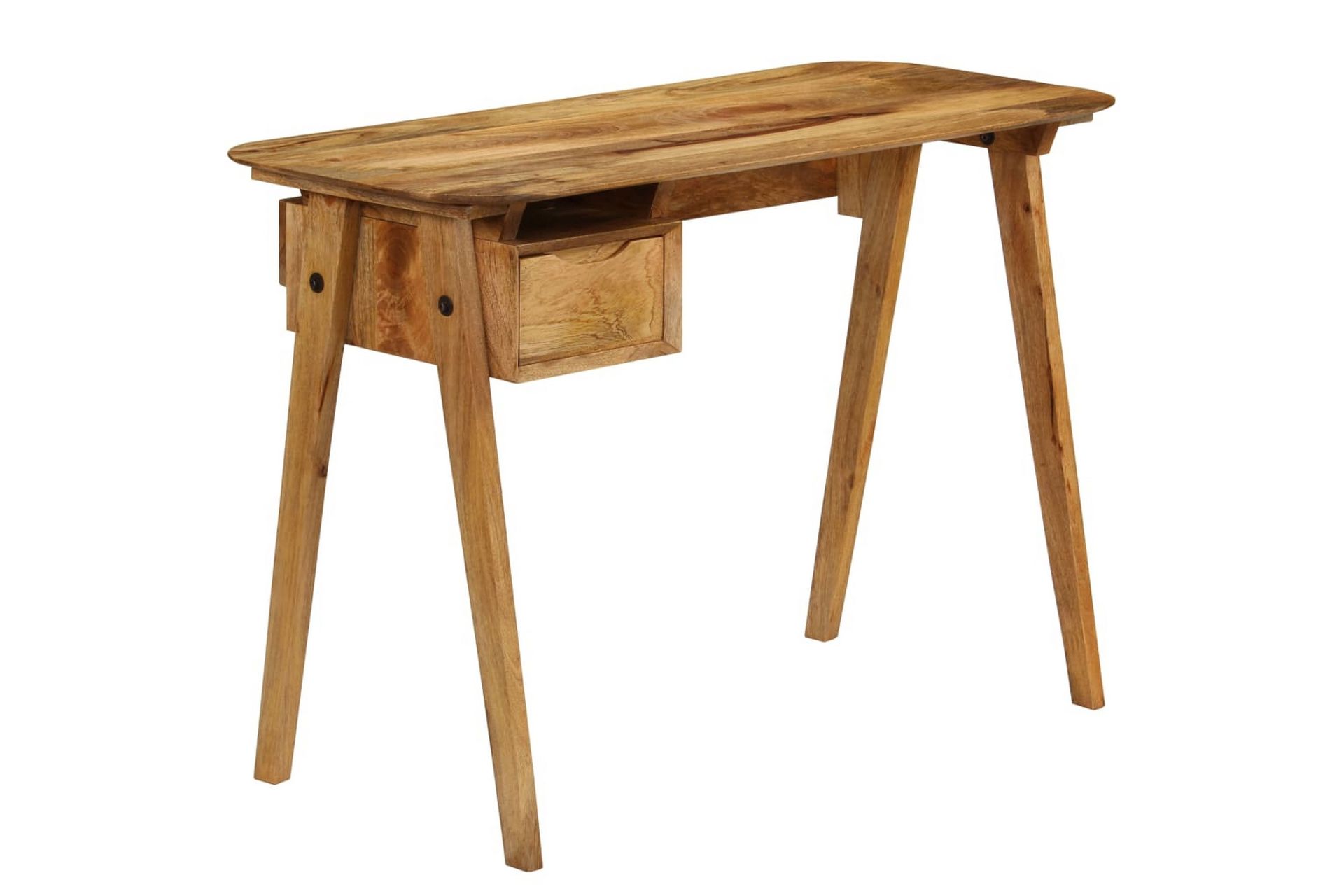 Skrivebord 110 X 50 X 76 Cm Massivt Mangotræ - Brun - Møbler - Borde - Kontorbord - Skrivebord