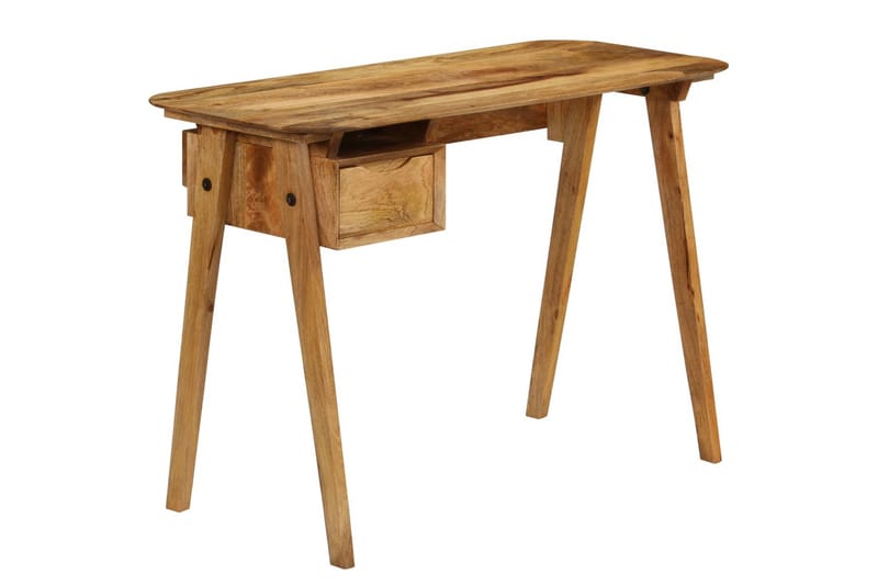 Skrivebord 110 X 50 X 76 Cm Massivt Mangotræ - Brun - Skrivebord