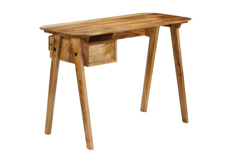 Skrivebord 110 X 50 X 76 Cm Massivt Mangotræ - Brun - Skrivebord