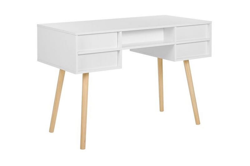 Skrivebord 110 x 55 cm hvid LEVIN - Hvid - Møbler - Borde - Kontorbord - Skrivebord